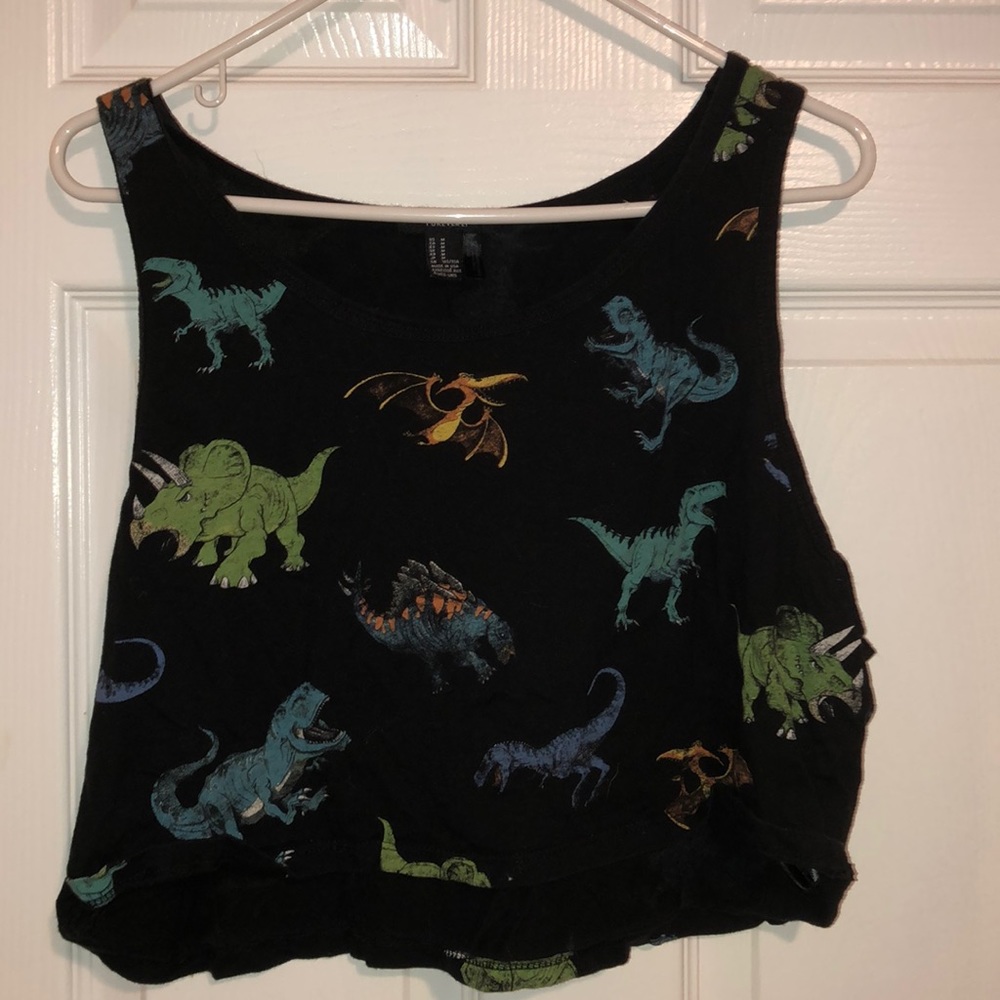 Forever 21 dinosaur crop top